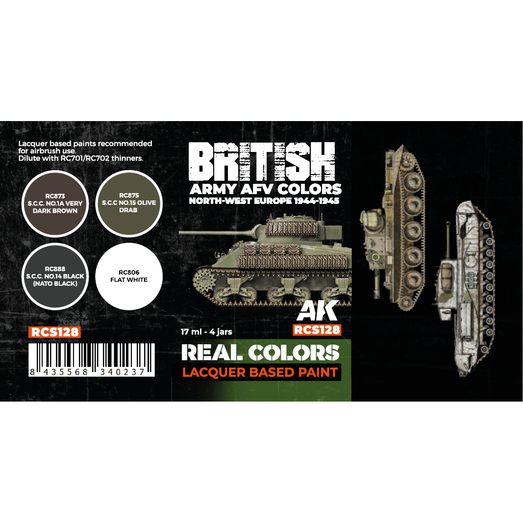 AK Interactive Real Colors British Army AFV Colors Set (Set of 4)