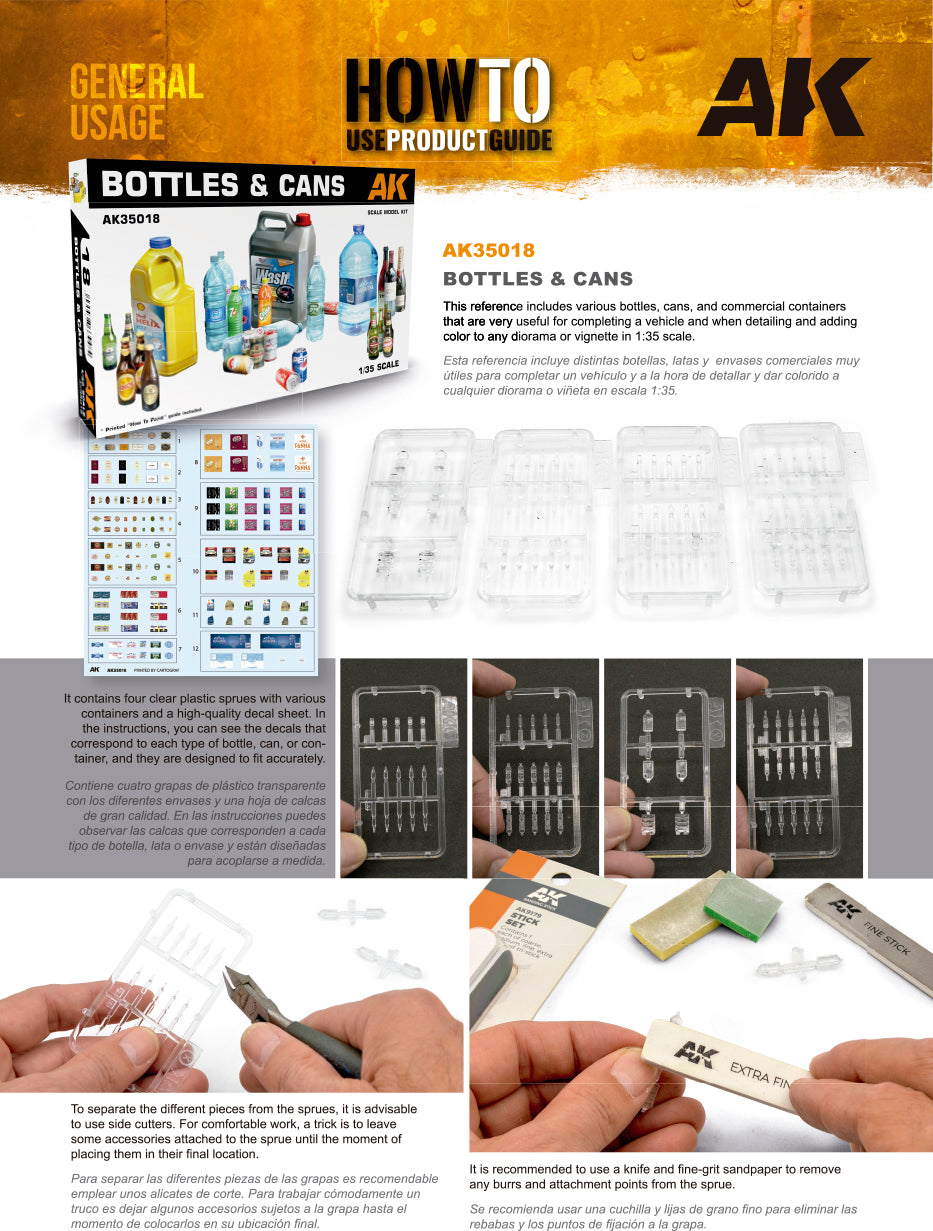 AK Interactive 1/35 Bottles & Cans