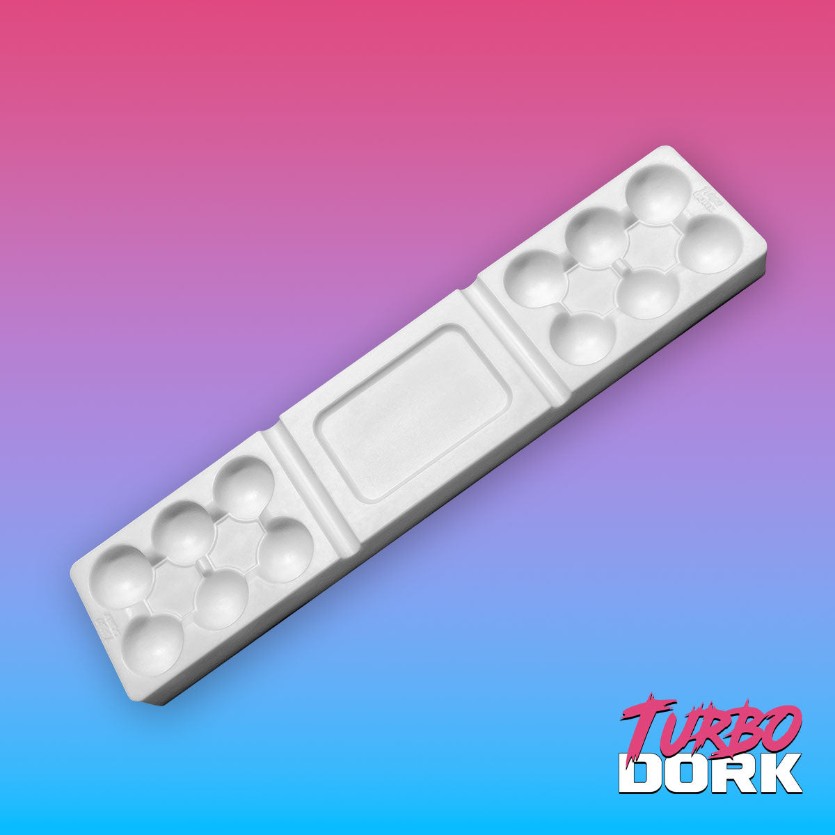 Turbo Dork Silicone Dry Palette (Large, White) 70g, 228mm x 50mm x 15mm