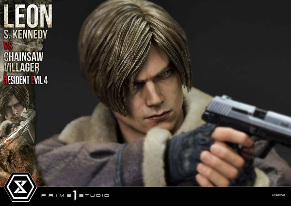 Prime 1 Studio Ultimate Premium Masterline Resident Evil 4 Leon S. Kennedy versus Chainsaw Villager Bonus Version(4582647120885)(4582647120885)