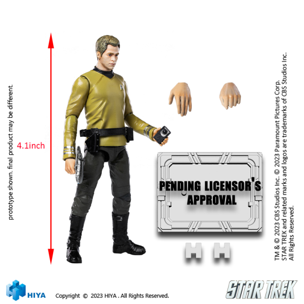 HIYA Toys Exquisite Mini Series 1/18 Scale STAR TREK 2009 Kirk Action Figure