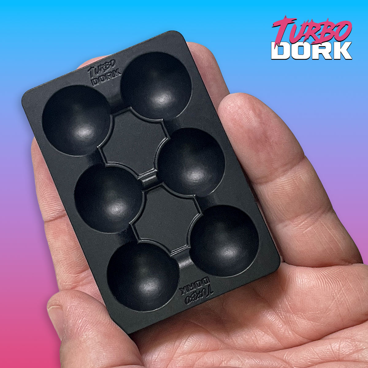 Turbo Dork Silicone Dry Palette (Small, Black) 30g, 75mm x 50mm x 15mm