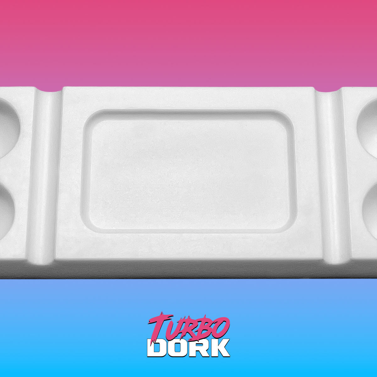 Turbo Dork Silicone Dry Palette (Large, White) 70g, 228mm x 50mm x 15mm