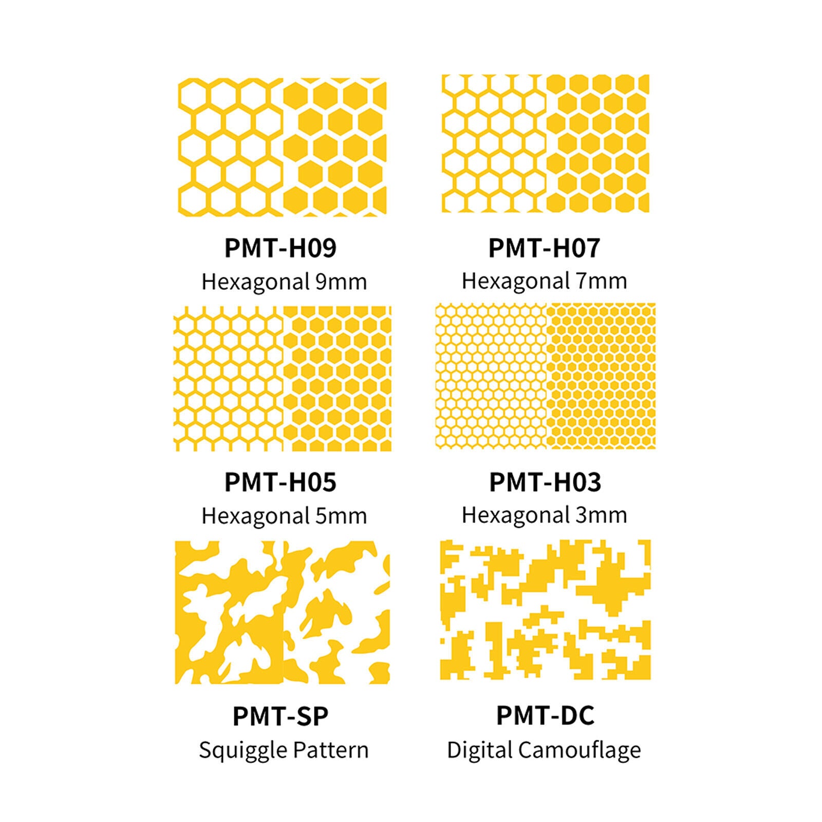 Dspiae PMT-H07 7mm Precut Masking Tape - 7mm Hexagona