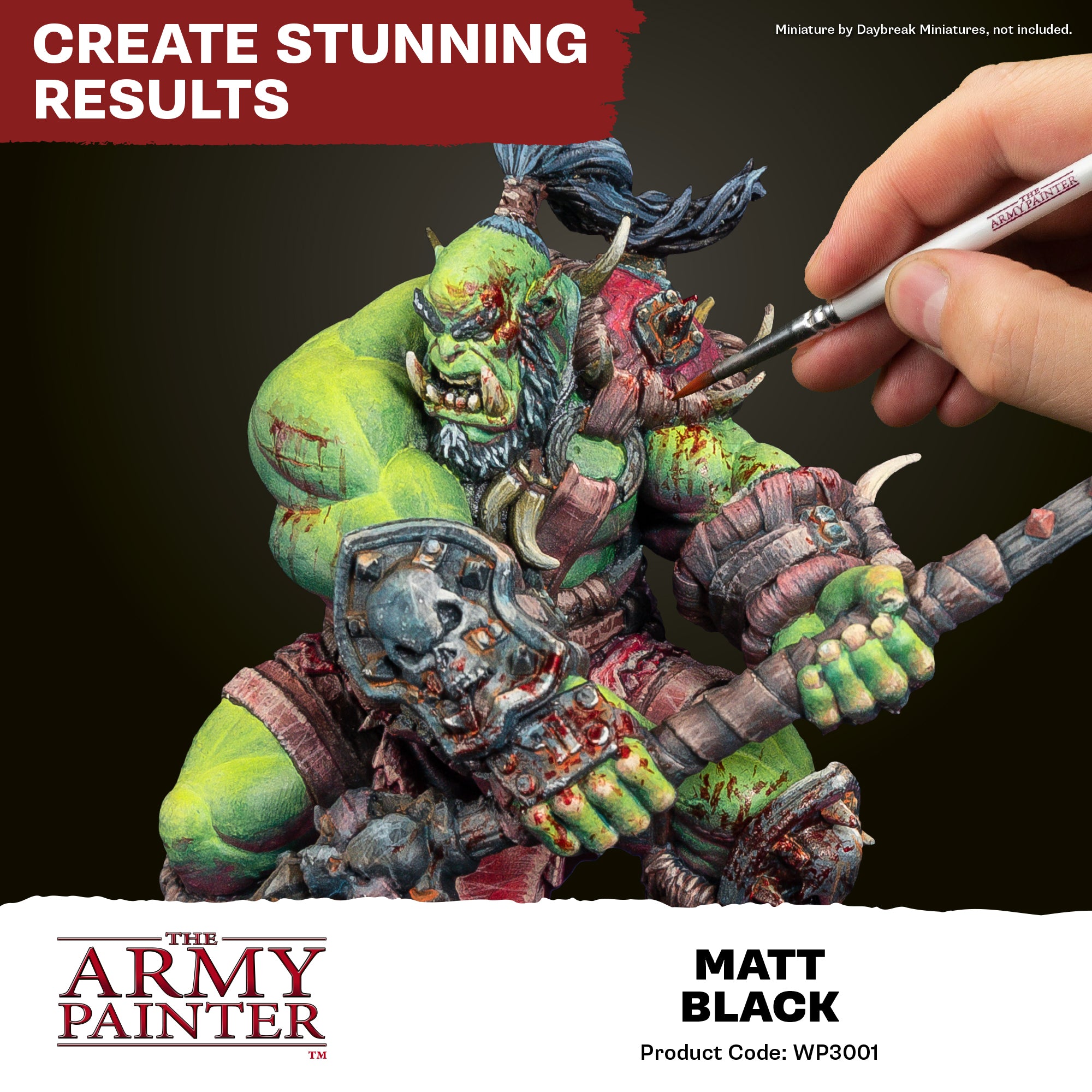 Army Painter Warpaints Fanatic Acrylic, Matt Black