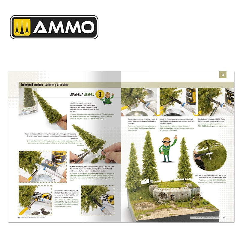 Ammo Mig MODELLING SCHOOL - How to use Vegetation in your Dioramas (English, Castellano)