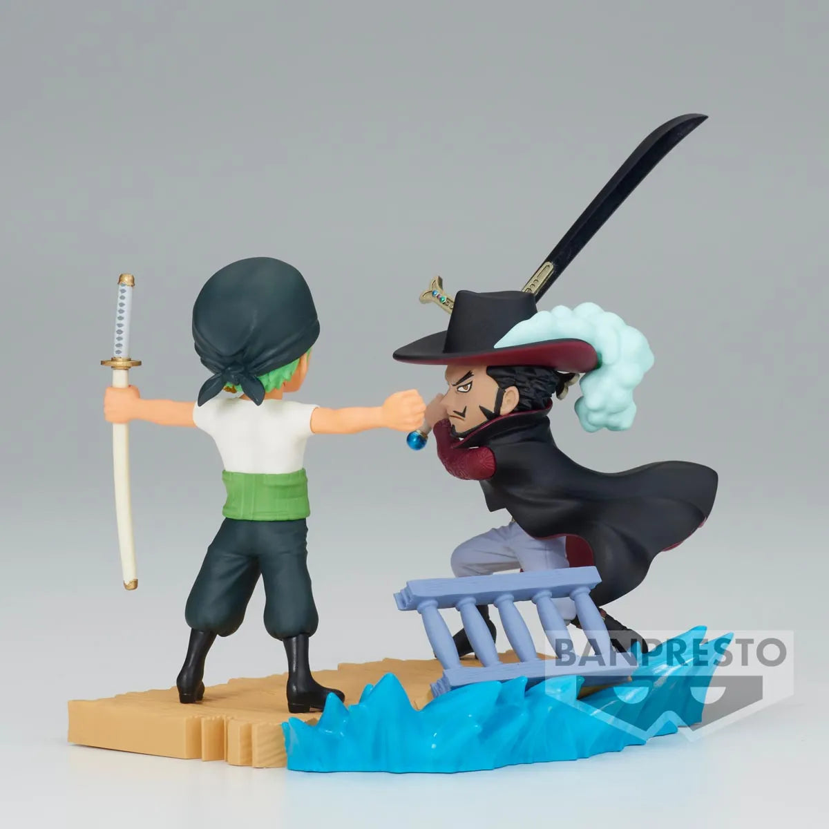 Bandai Spirits X Banpresto World Collectable Figure Log Stories Roronoa Zoro vs Dracule.Mihawk "One Piece"