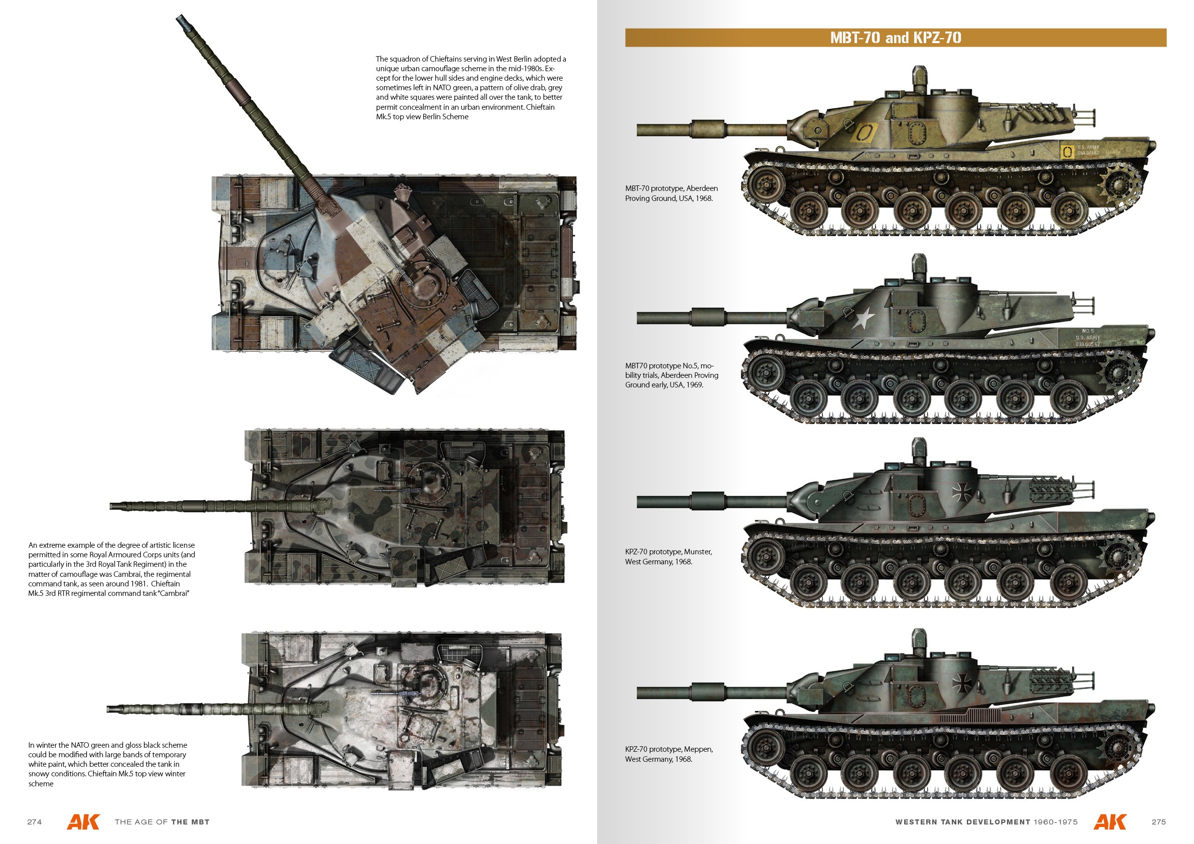 AK Interactive The Age of the Main Battle Tank (Historic Military Book with 220 Profiles)