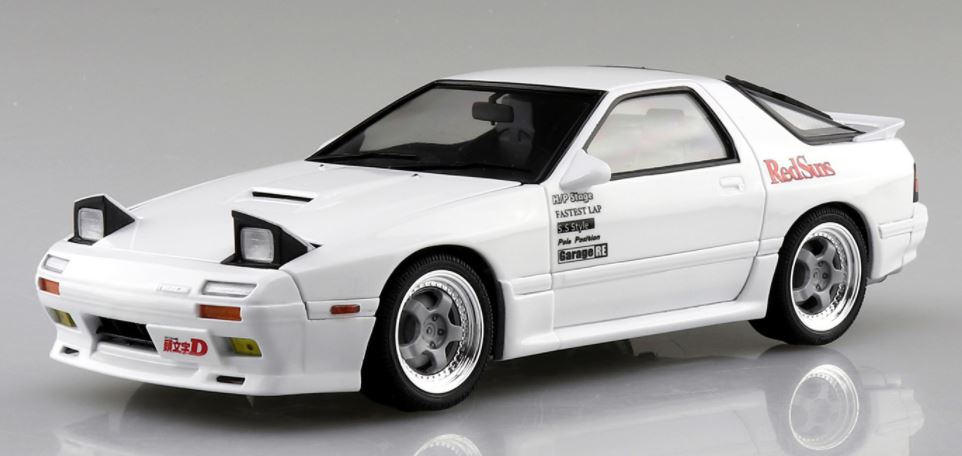 Aoshima 1/24 Pre-Painted Initial D Takahashi Ryosuke FC3S RX-7 (Comics Vol.5 Akina Battle Ver.) Model Kit