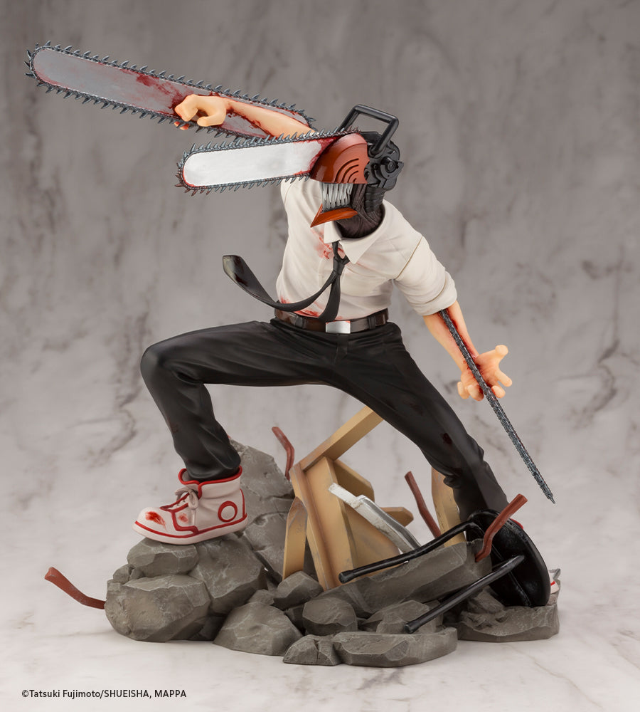 Kotobukiya 1/8 Chainsaw Man Series ARTFX J Chainsaw Man, Pre-Painted PVC Statue