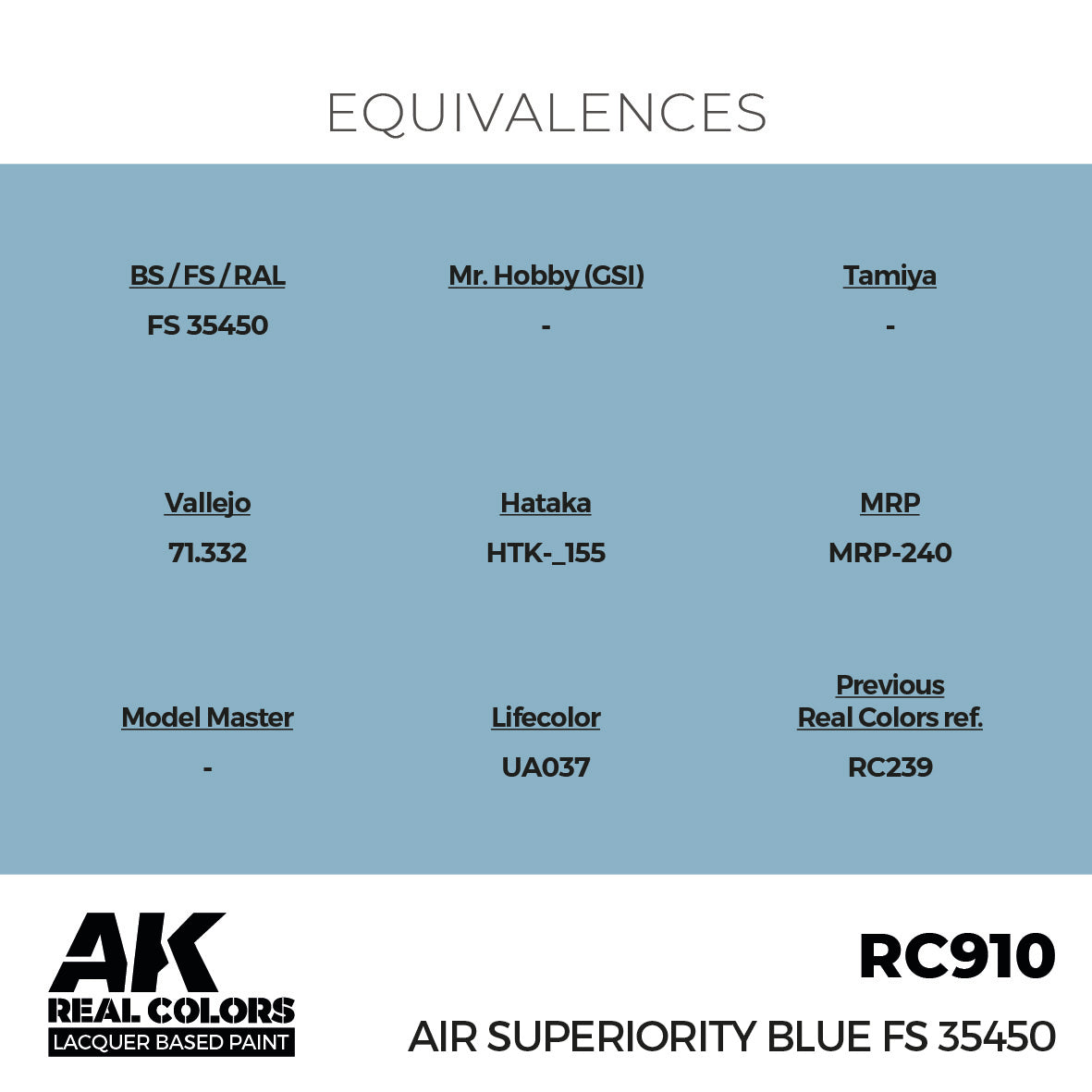 AK Interactive Real Colors Air Superiority Blue FS 35450 17 ml.