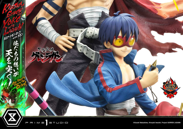 Prime 1 Studio Ultimate Premium Masterline Tengen Toppa Gurren Lagann Kamina, Simon & Yoko with Lagann "Our Hearts Pierce the Skies" DX Bonus Version | 4580708049564