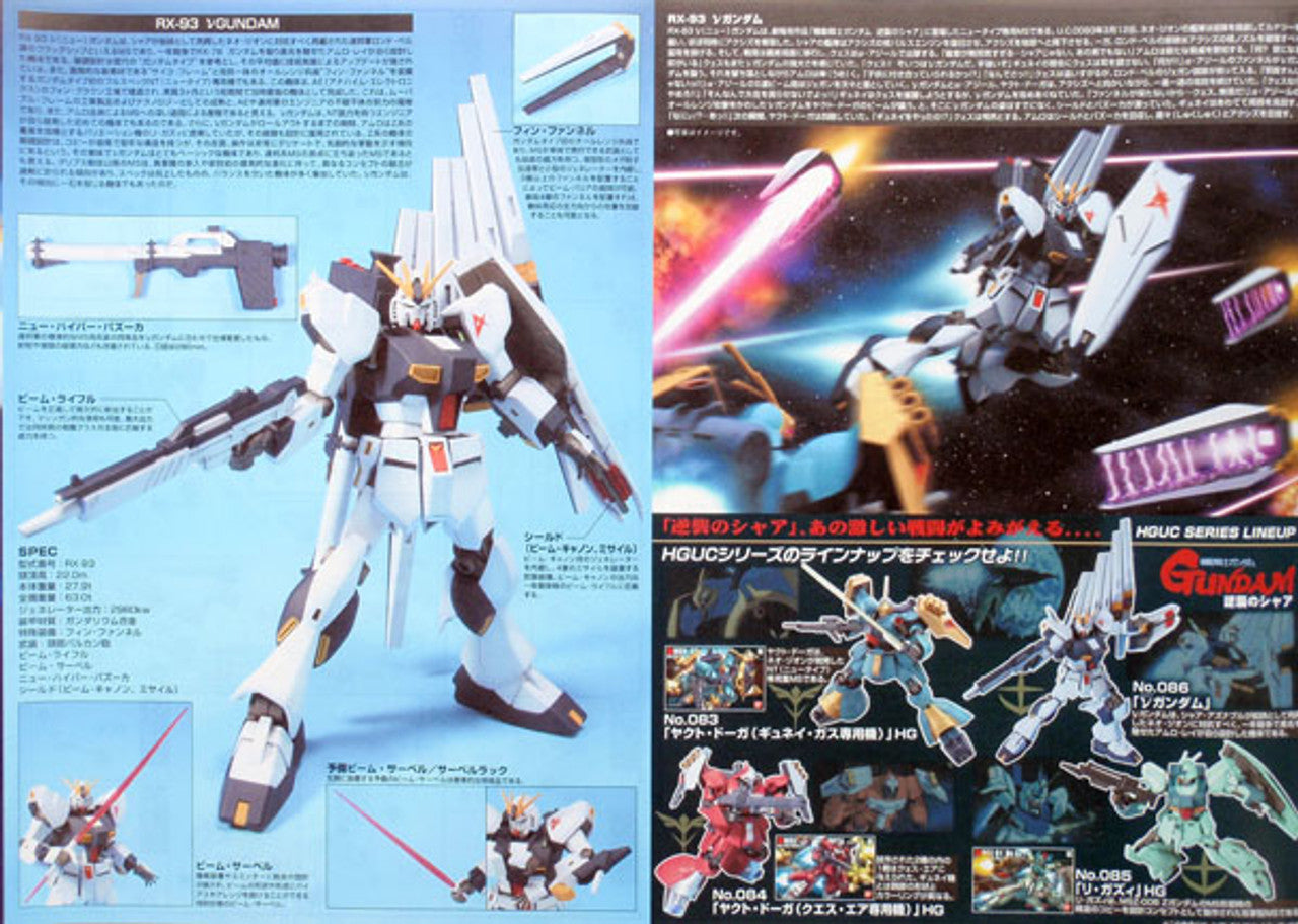 BANDAI Hobby HGUC 1/144 #86 Nu Gundam