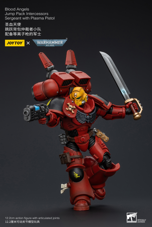 Joy Toy Blood Angels Jump Pack Intercessors Sergeant With Plasma Pistol(6973130377370)(6973130377370)