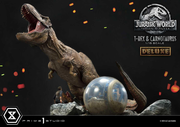 Prime 1 Studio Legacy Museum Collection Jurassic World: Fallen Kingdom (Film) Tyrannosaurus-Rex & Carnotaurus 1/15 scale Deluxe Version | 4580708034874