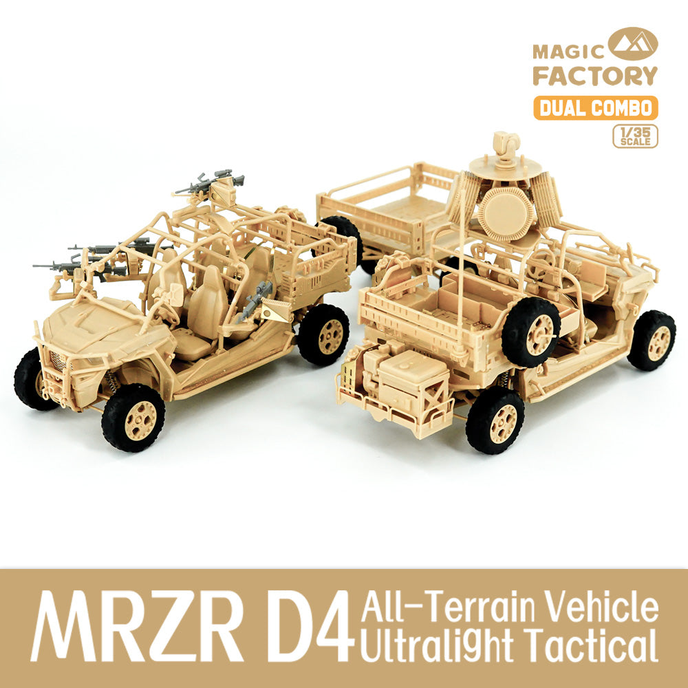 Magic Factory 1/35 MRZR D4 Ultralight Tactical All-Terrain Vehicle (Dual Combo/Two kits in one set)