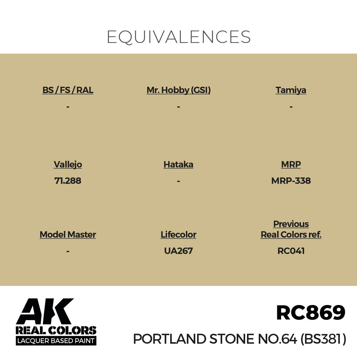 AK Interactive Real Colors Portland Stone No.64 (BS381) 17 ml.