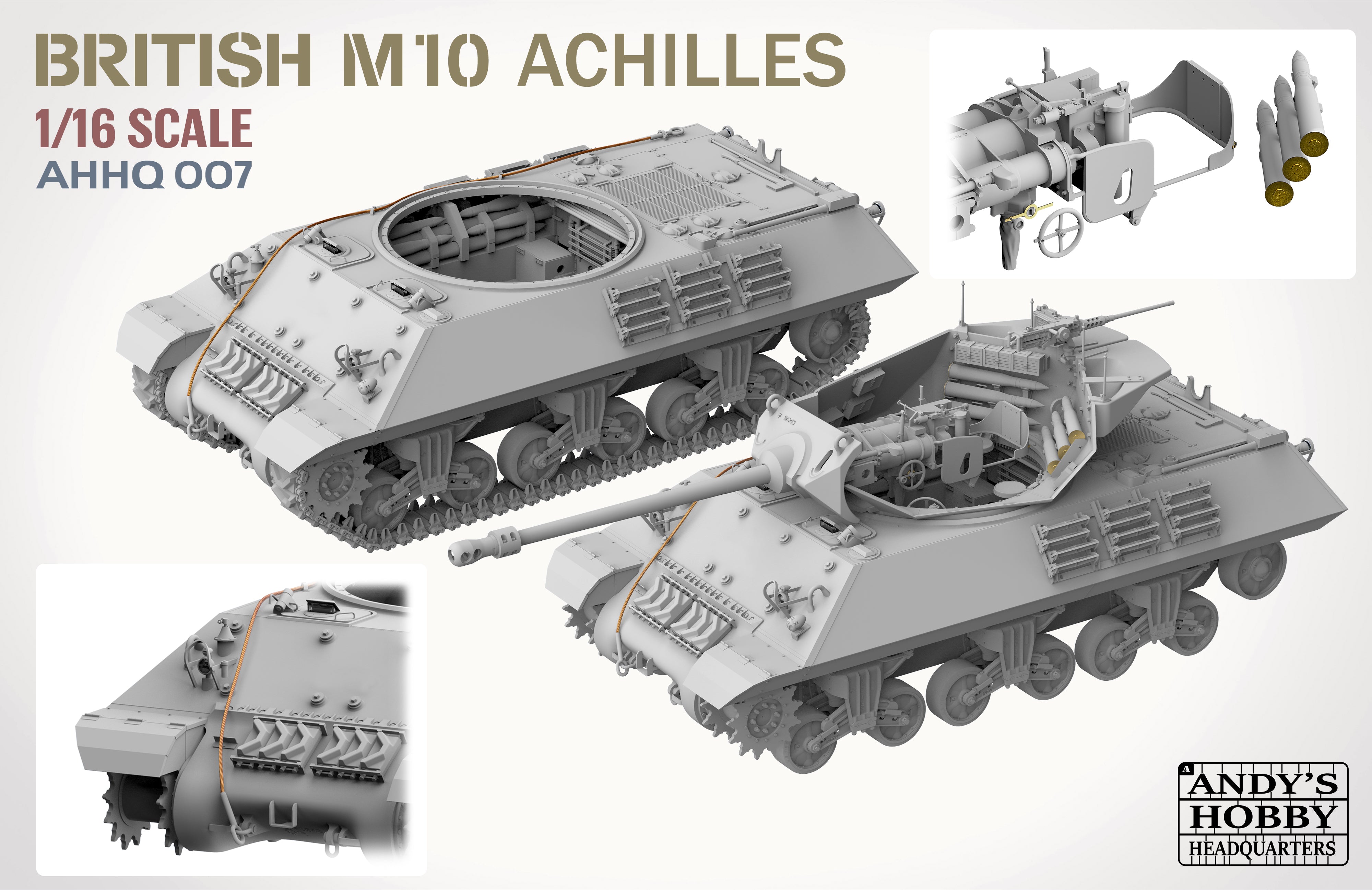 Andy's HHQ x Takom 1/16 British Achilles M10 IIc Tank Destroyer (with Full Body Figure)