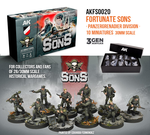 AK Interactive Fortunate Sons Panzergrenadier Division (10 Miniatures)