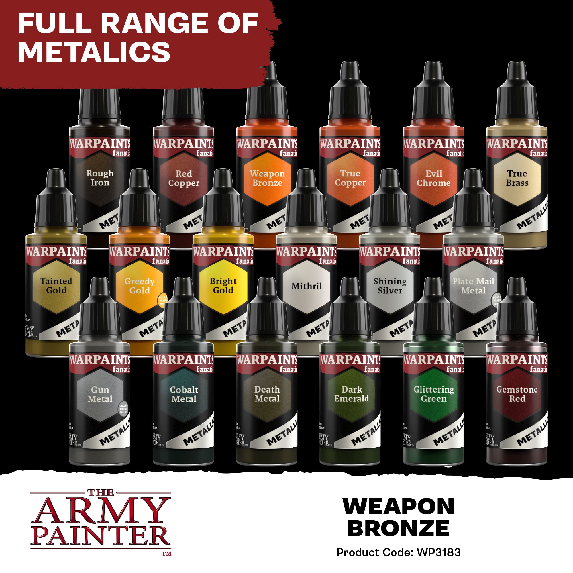 Army Painter Warpaints Fanatic Metallic, Weapon Bronze