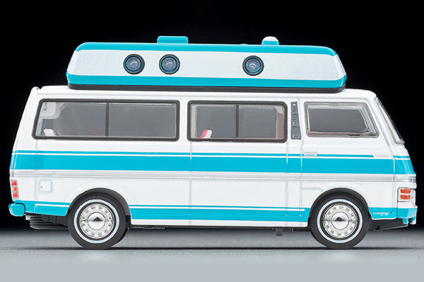 Tomica Limited Vintage NEO 1/64 LV-N312a Nissan Caravan Camper White/Sky Blue 1973