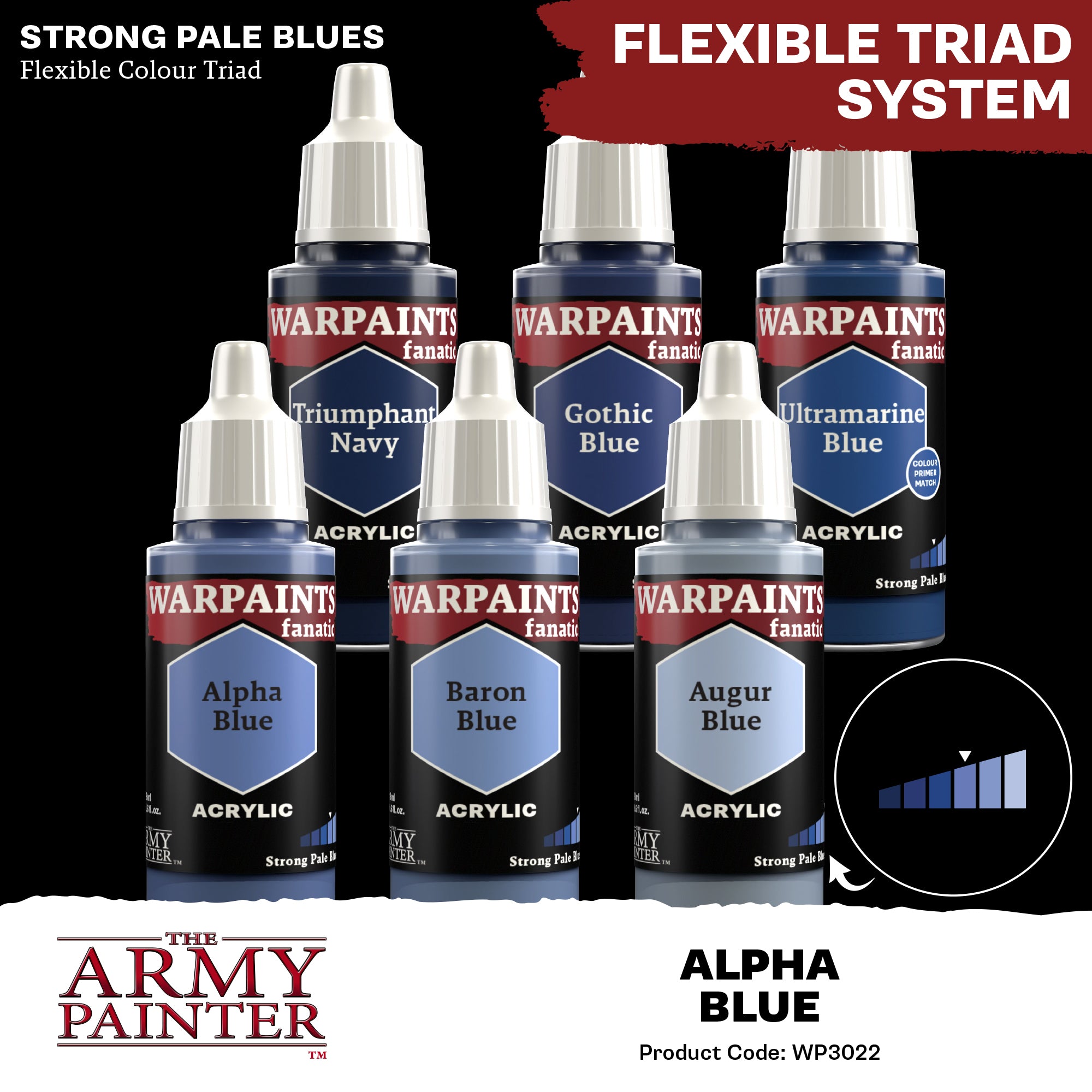 Army Painter Warpaints Fanatic Acrylic, Alpha Blue