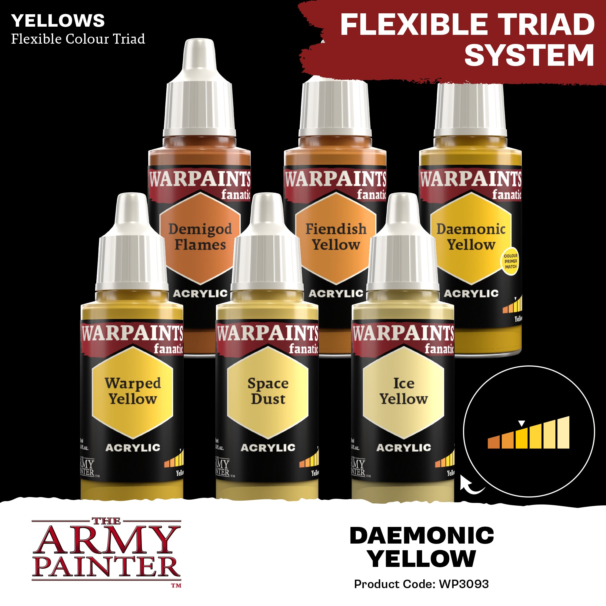 Army Painter Warpaints Fanatic Acrylic, Daemonic Yellow