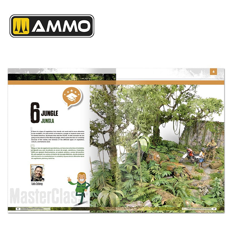 Ammo Mig MODELLING SCHOOL - How to use Vegetation in your Dioramas (English, Castellano)