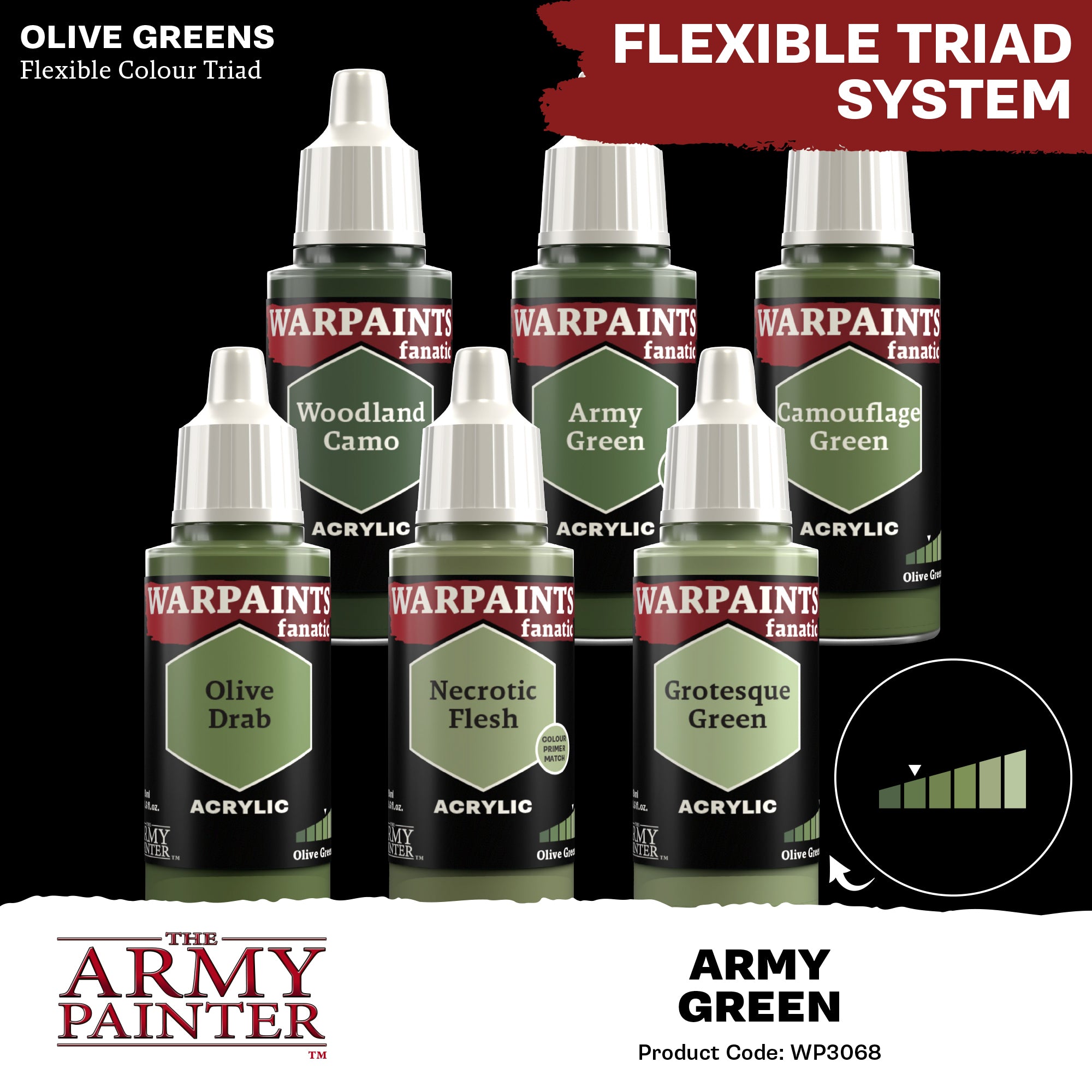 Army Painter Warpaints Fanatic Acrylic, Army Green