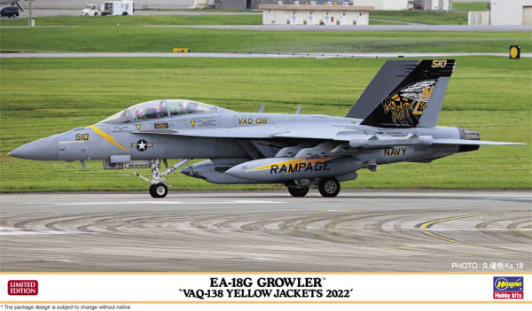 Hasegawa 1/72  EA-18G GROWLER "VAQ-138 YELLOW JACKETS 2022"(4967834024618)(4967834024618)