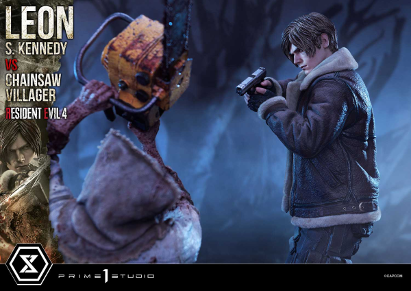 Prime 1 Studio Ultimate Premium Masterline Resident Evil 4 Leon S. Kennedy versus Chainsaw Villager(4582647120878)(4582647120878)