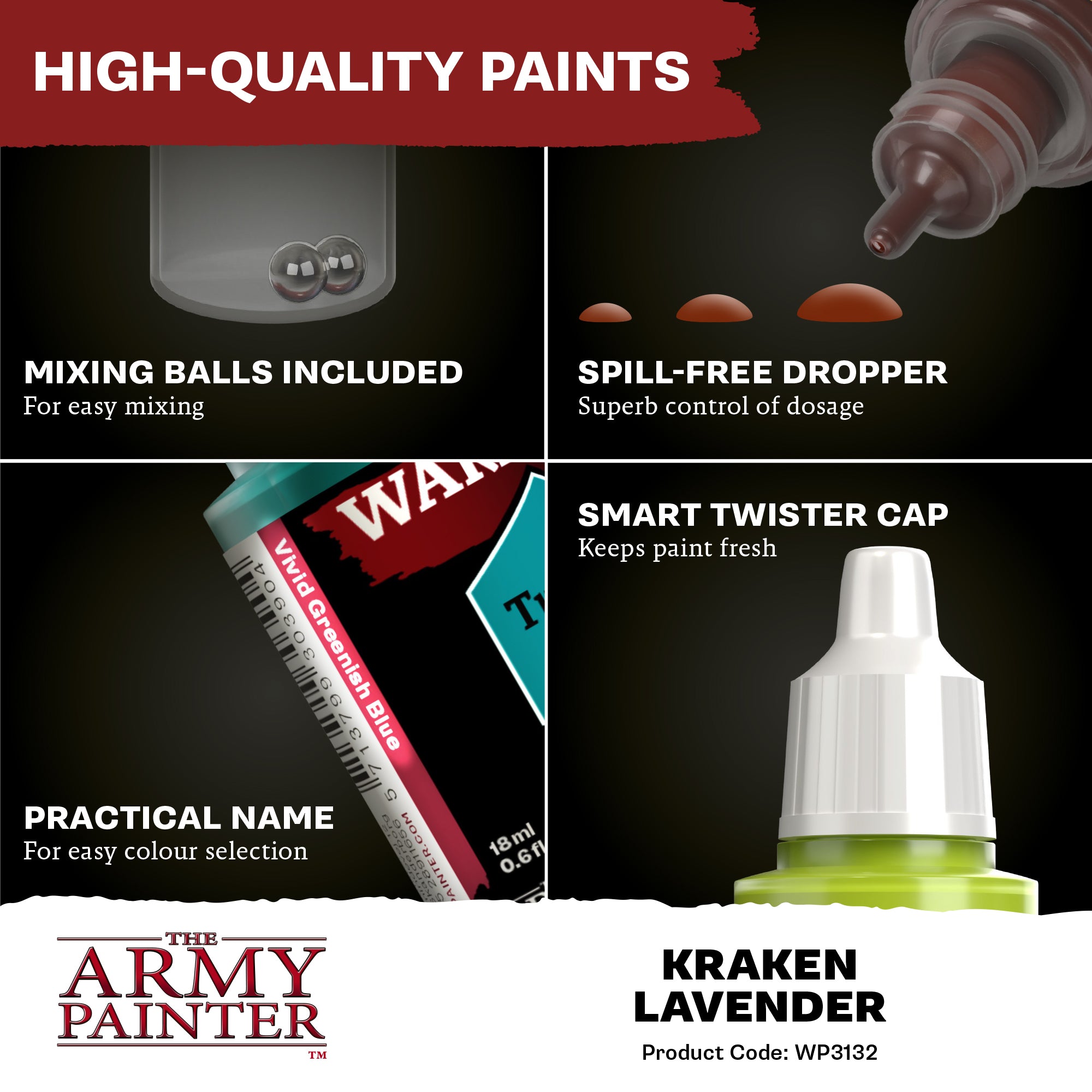 Army Painter Warpaints Fanatic Acrylic, Kraken Lavender