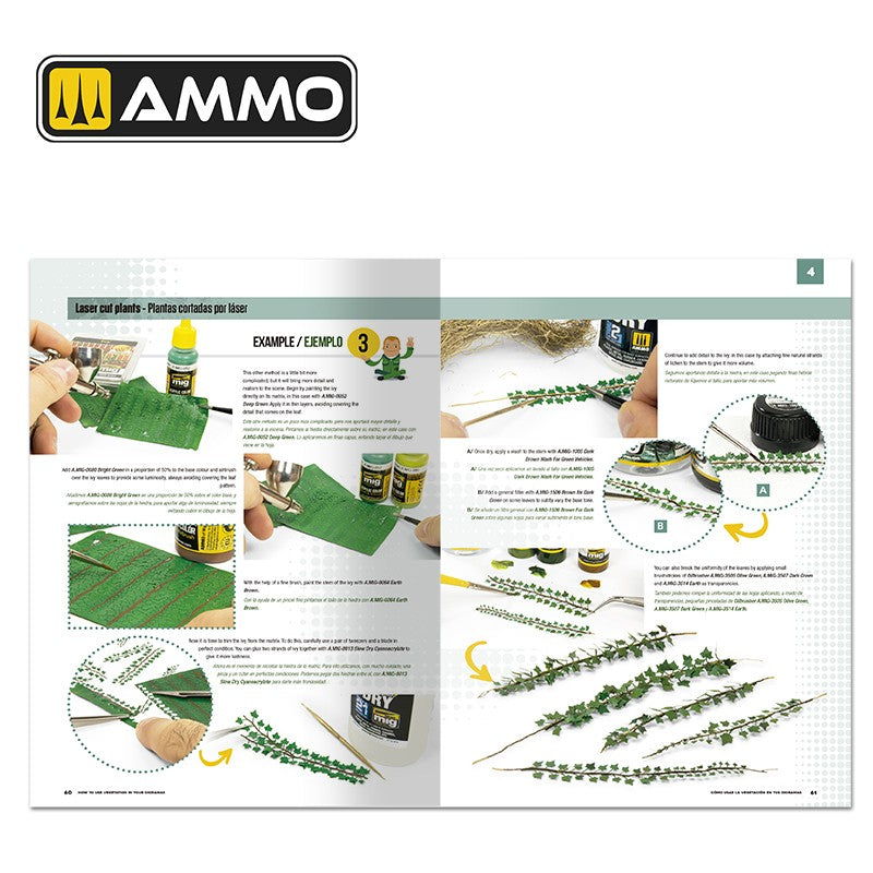 Ammo Mig MODELLING SCHOOL - How to use Vegetation in your Dioramas (English, Castellano)