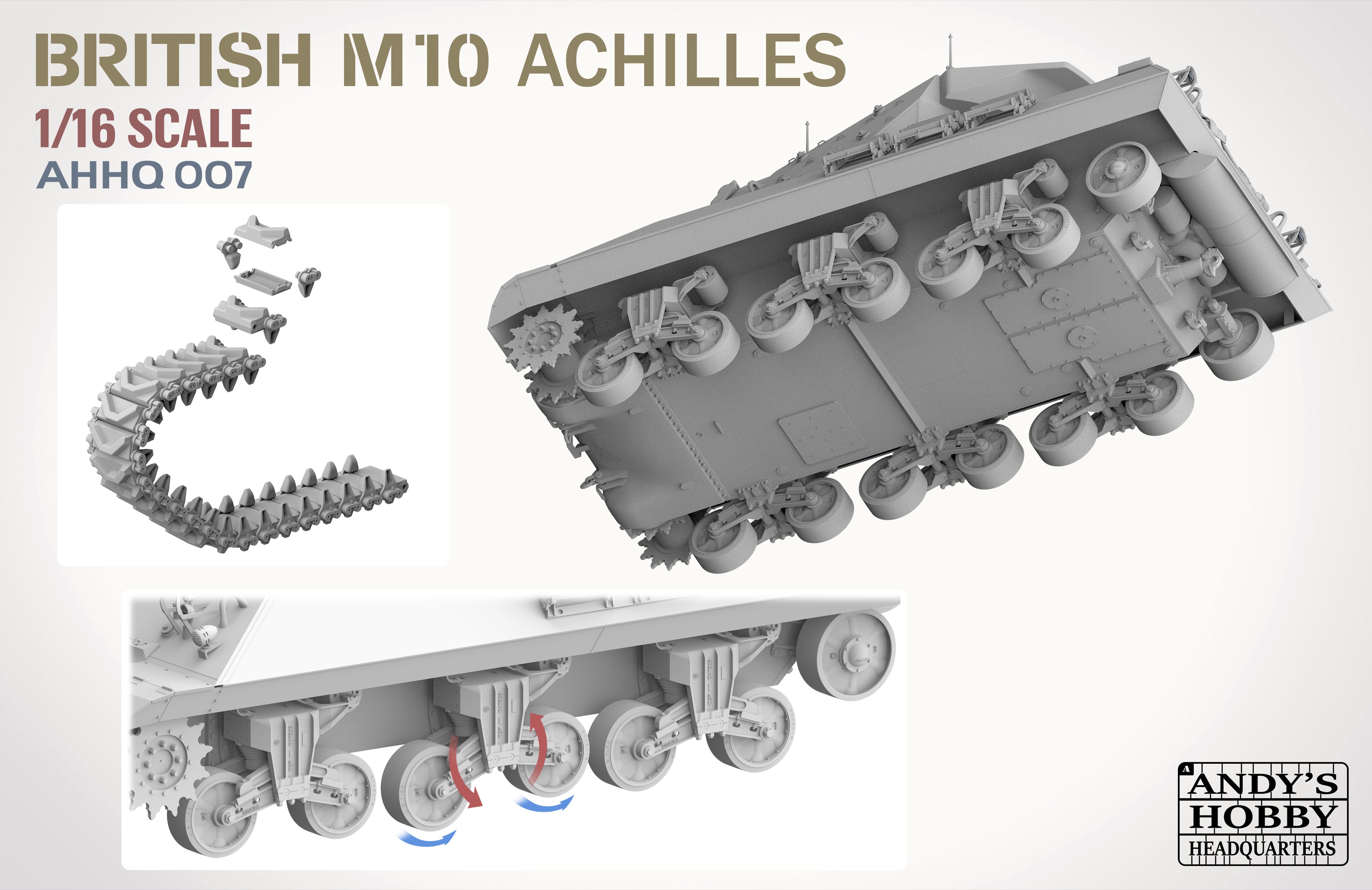 Andy's HHQ x Takom 1/16 British Achilles M10 IIc Tank Destroyer (with Full Body Figure)