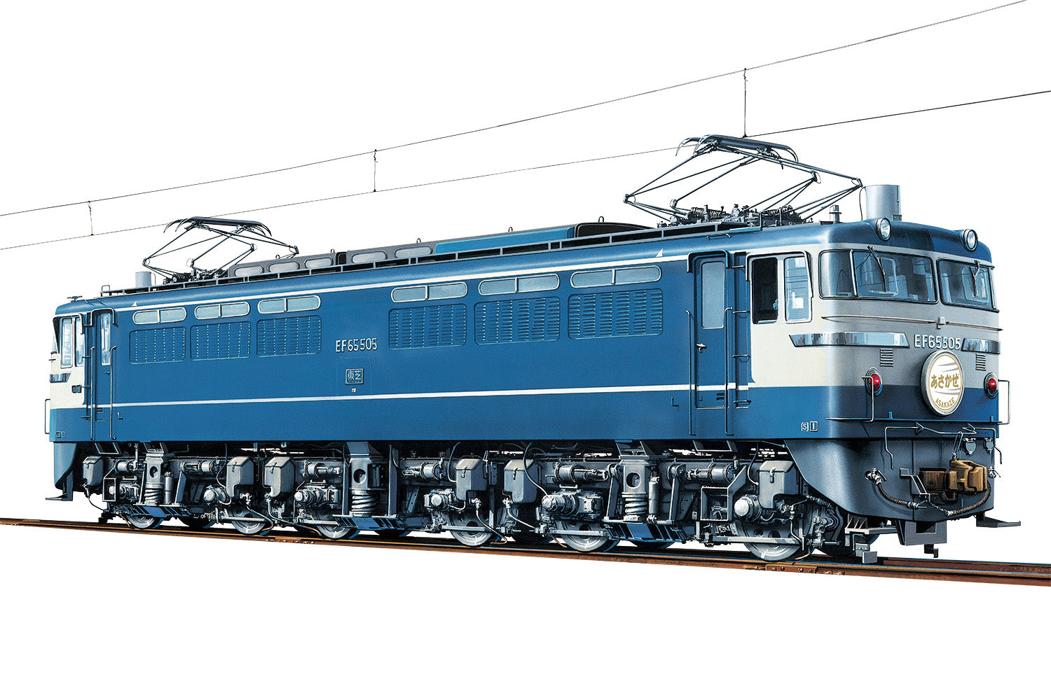 Aoshima 1/50 Electric Locomotive EF65/60 With Metal Wheel