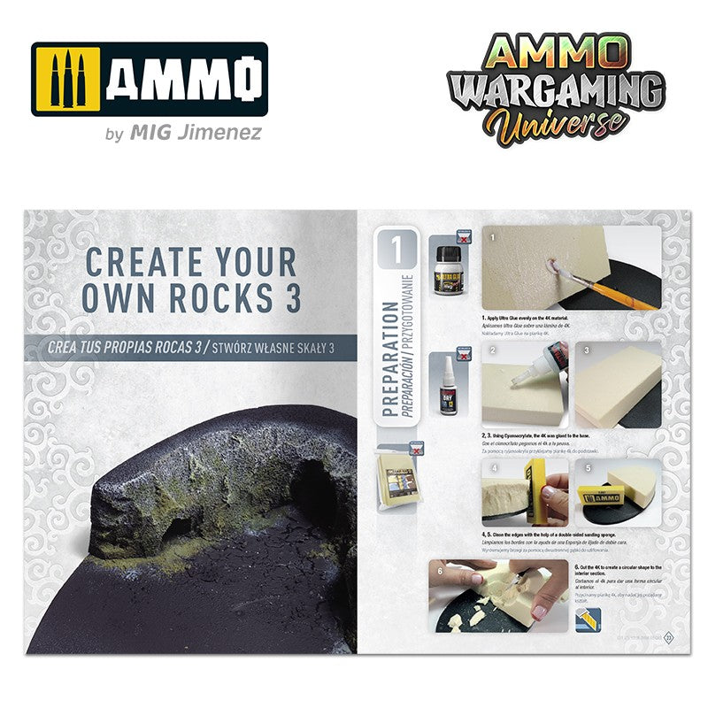 Ammo Mig AMMO WARGAMING UNIVERSE Book 11 – Create Your Own Rocks (English, Castellano, Polski)