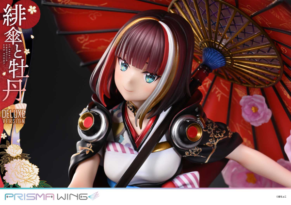 Prime 1 Studio PRISMA WING fuzichoco original Illustration Scarlet Umbrella and Peony Deluxe Version 1/7 Scale Pre-Painted Figure | 4582647120410