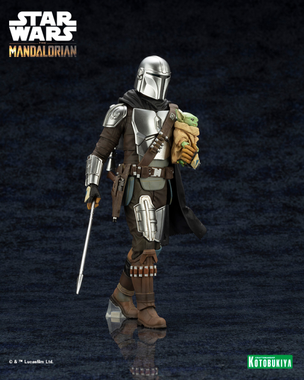 KOTOBUKIYA ARTFX+ MANDALORIAN & GROGU with Beskar Staff | 190526042827