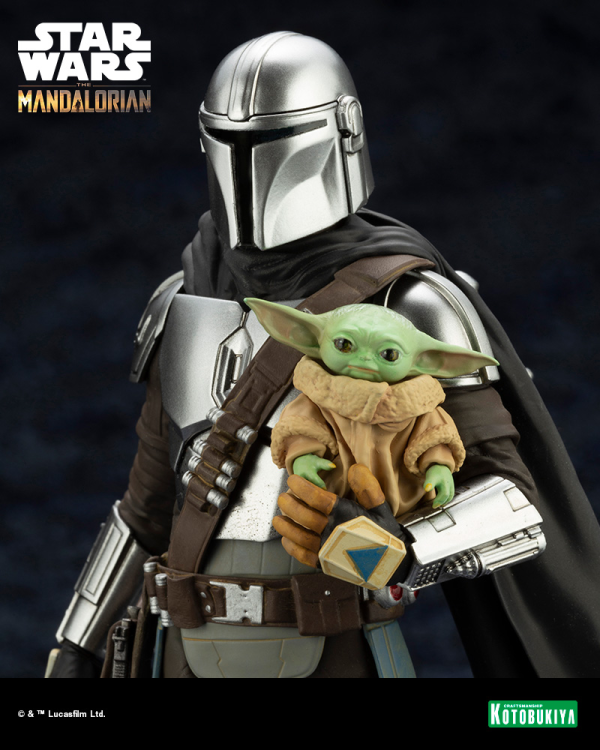 KOTOBUKIYA ARTFX+ MANDALORIAN & GROGU with Beskar Staff | 190526042827