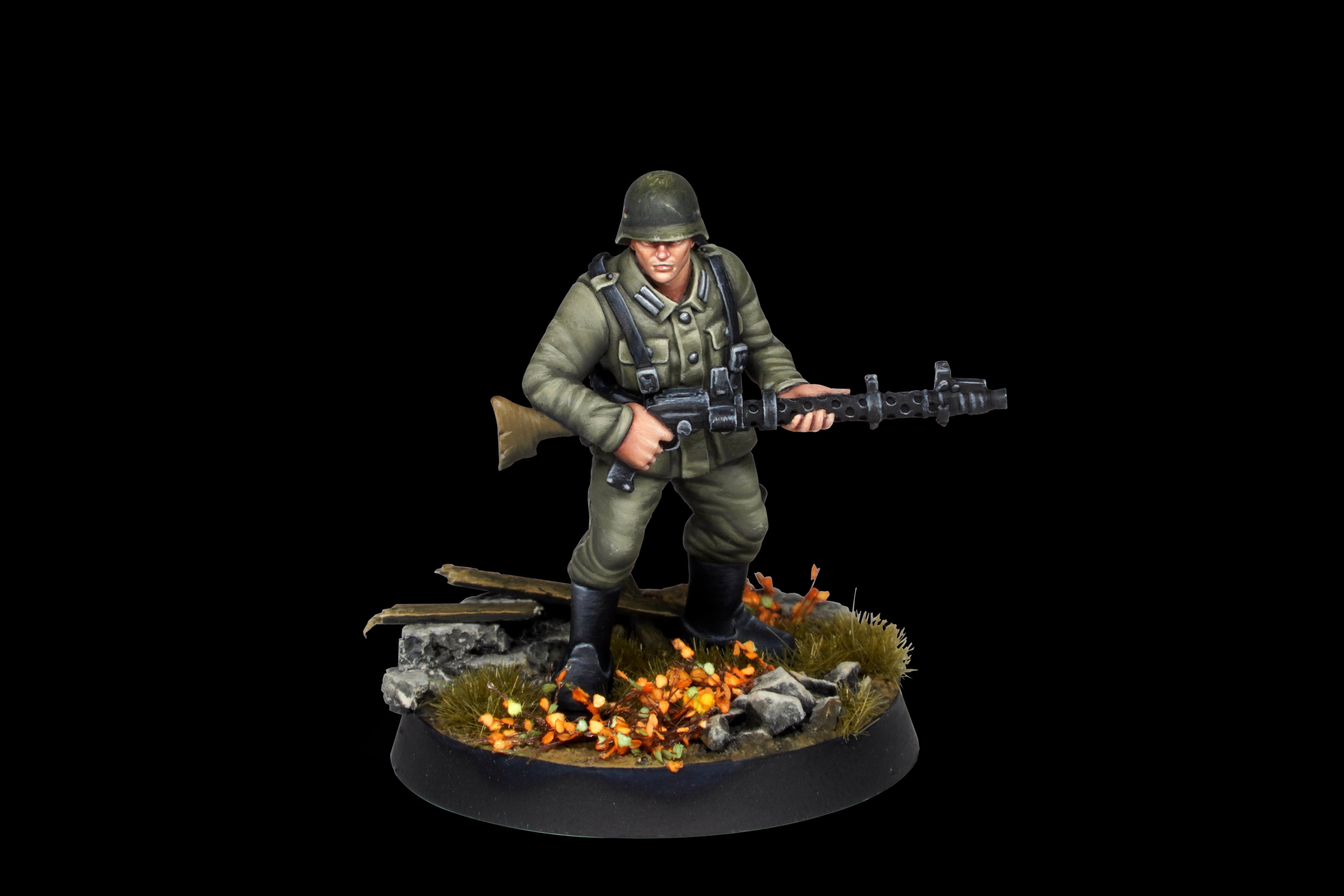 AK Interactive German Panzergrenadier Division Europe - Starter Set (10 Colors + Exclusive Figure German Machine Gunner)