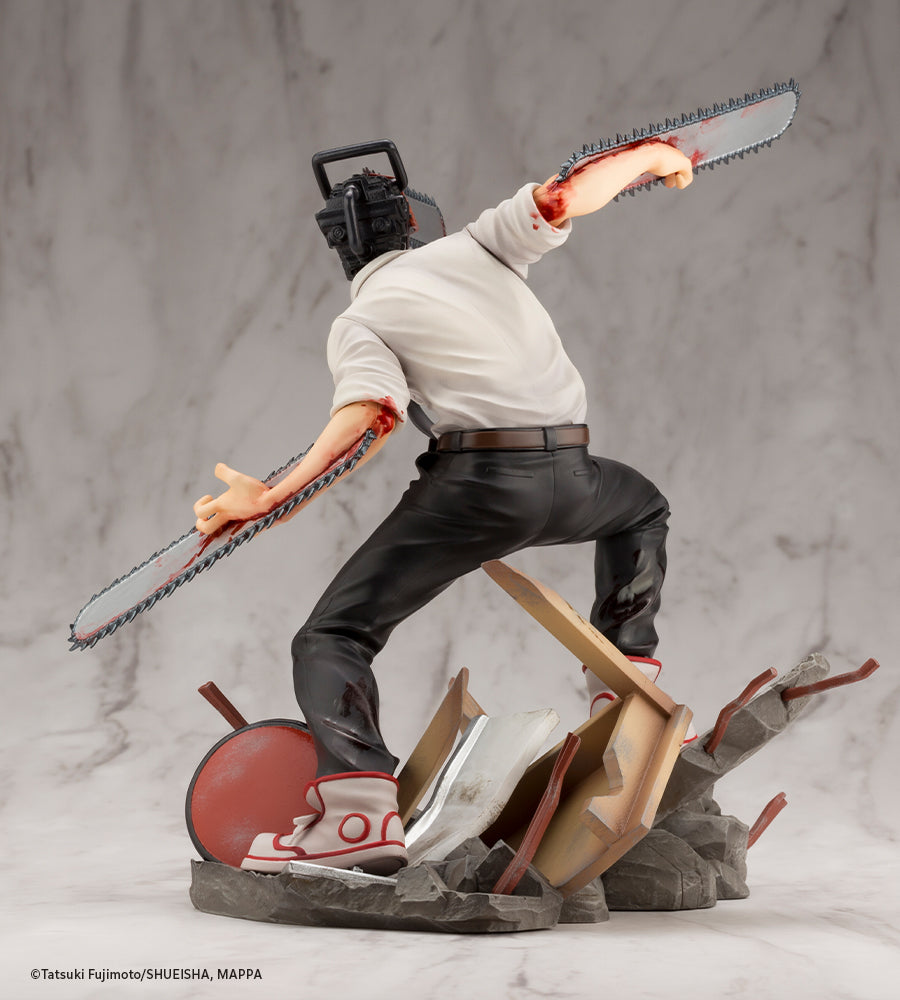 Kotobukiya 1/8 Chainsaw Man Series ARTFX J Chainsaw Man, Pre-Painted PVC Statue