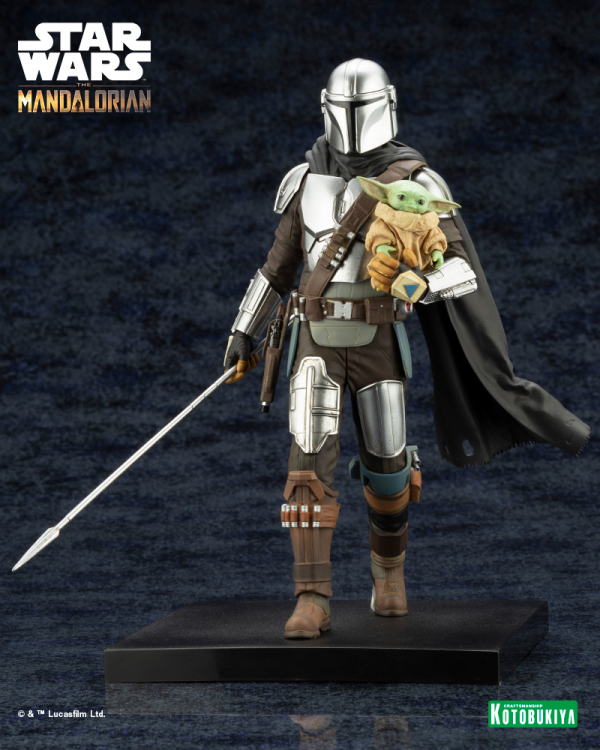 KOTOBUKIYA ARTFX+ MANDALORIAN & GROGU with Beskar Staff | 190526042827