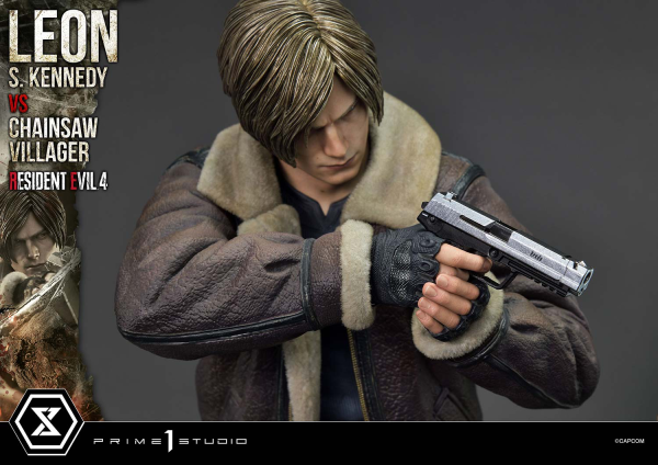 Prime 1 Studio Ultimate Premium Masterline Resident Evil 4 Leon S. Kennedy versus Chainsaw Villager Bonus Version(4582647120885)(4582647120885)