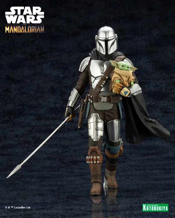 KOTOBUKIYA ARTFX+ MANDALORIAN & GROGU with Beskar Staff | 190526042827