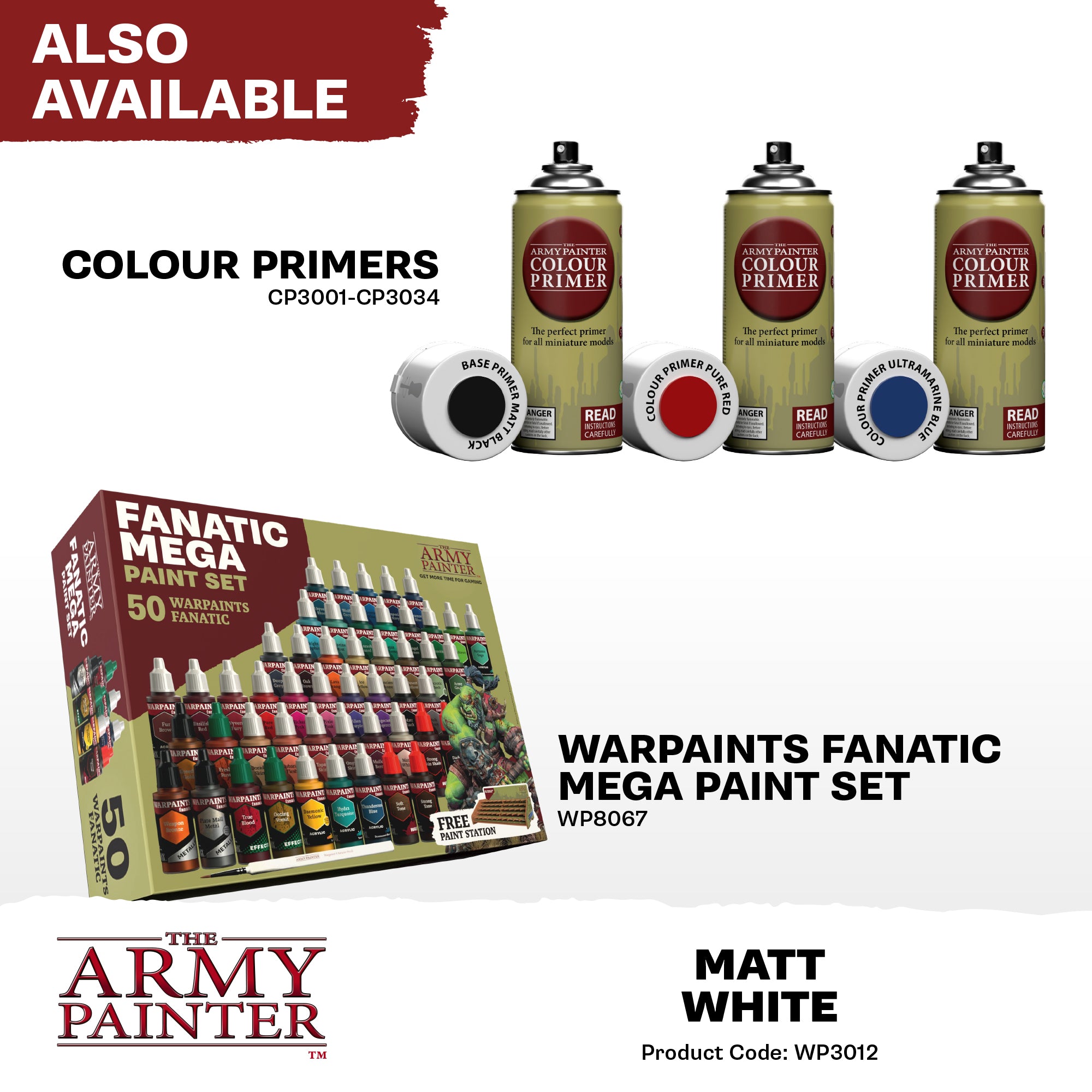 Army Painter Warpaints Fanatic Acrylic, Matt White