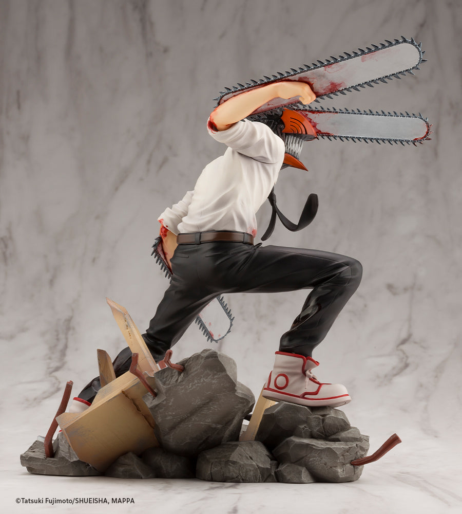 Kotobukiya 1/8 Chainsaw Man Series ARTFX J Chainsaw Man, Pre-Painted PVC Statue