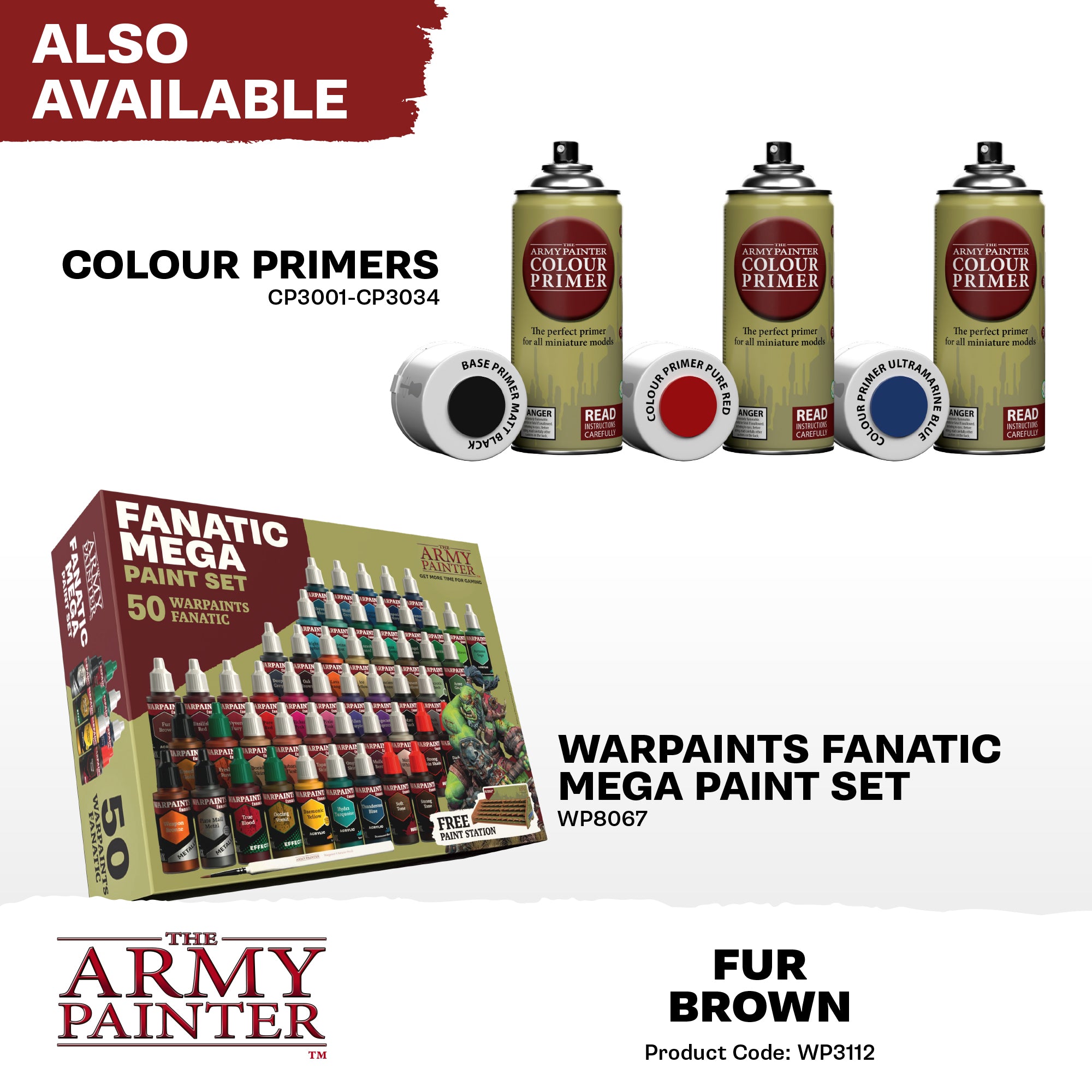 Army Painter Warpaints Fanatic Acrylic, Fur Brown