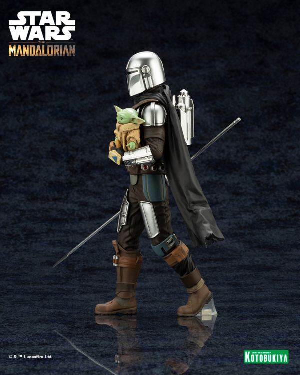 KOTOBUKIYA ARTFX+ MANDALORIAN & GROGU with Beskar Staff | 190526042827