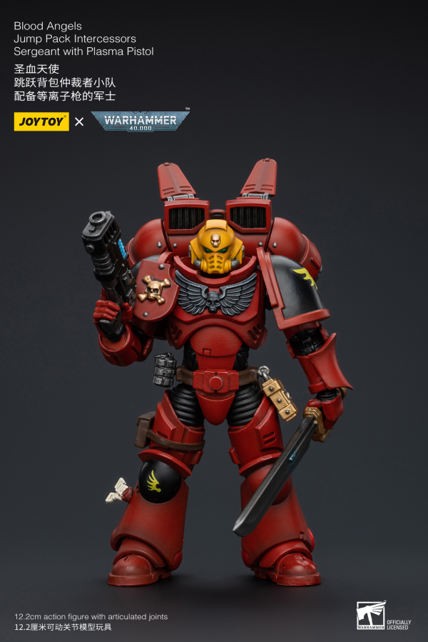 Joy Toy Blood Angels Jump Pack Intercessors Sergeant With Plasma Pistol(6973130377370)(6973130377370)