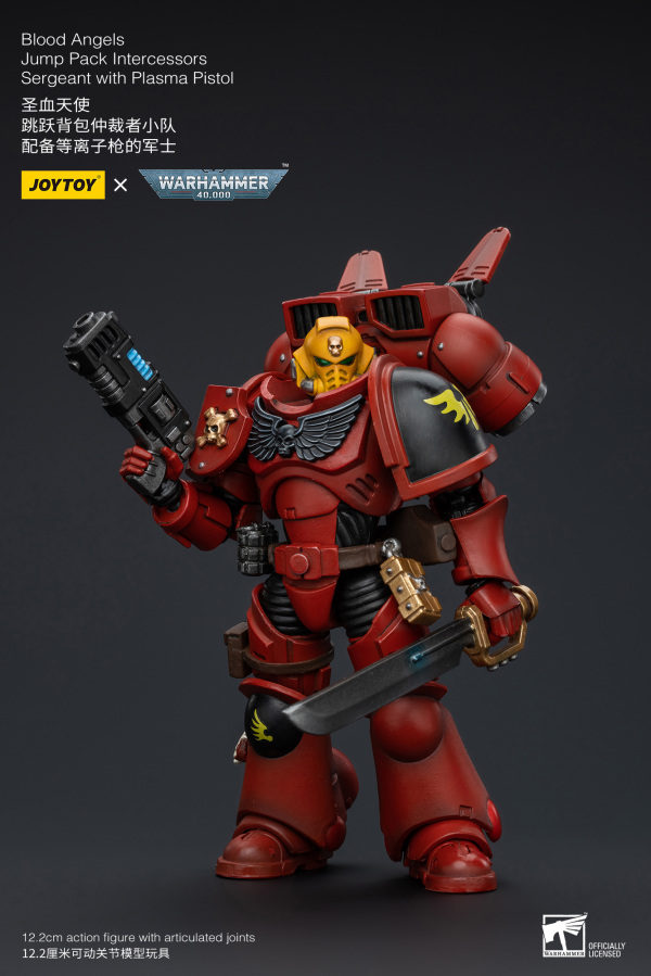 Joy Toy Blood Angels Jump Pack Intercessors Sergeant With Plasma Pistol(6973130377370)(6973130377370)